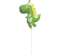 Divertido globo dinosaurio para fiestas de cumpleaños infantiles, decoración de habitaciones, verde y amarillo, 96 cm - Verde