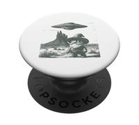 Divertido gnomo del Desierto OVNI Alien Western Encounter Design PopSockets PopGrip Adhesivo