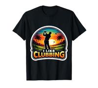 Divertido Golf Golfing I Like Clubbing Cita Broma Juego de Palabras Diversión Camiseta