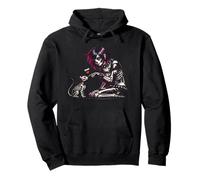 Divertido Gótico Chica Boop En La Nariz del Gato Punk Grunge EMO Esqueleto Sudadera con Capucha