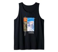 Divertido gráfico artístico de Edvard Munch Scream Famoso Camiseta sin Mangas