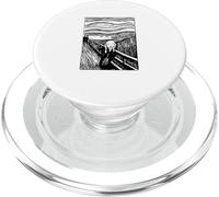 Divertido gráfico artístico de Edvard Munch Scream Lino PopSockets PopGrip para MagSafe