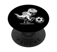 Divertido gráfico de balón de fútbol T-Rex - Lindo Amante de PopSockets PopGrip Adhesivo