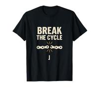 Divertido gráfico de Break The Cycle para Equipo de Ciclismo con Cierre a presión Camiseta