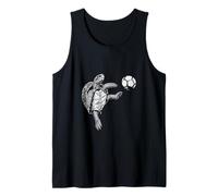 Divertido gráfico de fútbol Turtle Beach Sea Roll para Hombres Camiseta sin Mangas