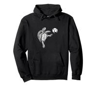 Divertido gráfico de fútbol Turtle Beach Sea Roll para Hombres Sudadera con Capucha