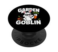 Divertido gráfico de jardinería con Zanahoria y Conejo Goblin de jardín PopSockets PopGrip Adhesivo