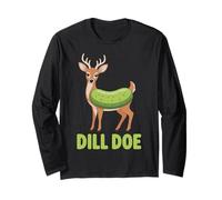Divertido gráfico de Juego de Palabras con Ciervos y pepinillos de Dill Doe Manga Larga