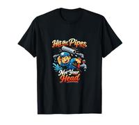 Divertido gráfico de Juego de Palabras de Fontanero Hit The Pipes Not Your Head Camiseta
