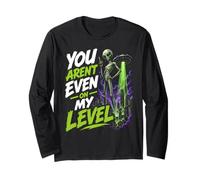 Divertido gráfico de ovnis alienígenas con Texto «You Are N't Even On My Level» Manga Larga