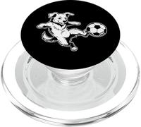 Divertido gráfico de Pelota de fútbol para Perro, Lindo Cachorro Amante del fútbol PopSockets PopGrip para MagSafe