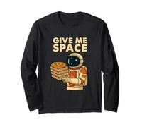 Divertido gráfico de Pizza de Astronauta - Give Me Space Manga Larga