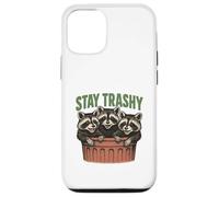 Divertido gráfico de Stay Trashy 3 Raccoons In A Trash Can Carcasa para iPhone 12/12 Pro