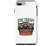 Divertido gráfico de Stay Trashy 3 Raccoons In A Trash Can Carcasa para iPhone 7 Plus/8 Plus