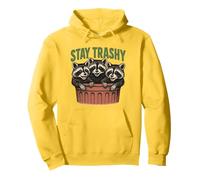 Divertido gráfico de Stay Trashy 3 Raccoons In A Trash Can Sudadera con Capucha