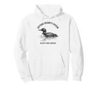 Divertido gráfico del Sistema de Seguridad de la cabaña con el pájaro Loon Sudadera con Capucha