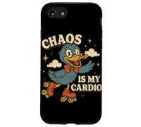 Divertido gráfico retro de Chaos Is My Cardio Roller Duck Carcasa para iPhone SE (2020) / 7 / 8