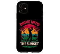 Divertido gráfico Retro de Golf Drive Into The Sunset Carcasa para iPhone 11
