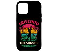 Divertido gráfico Retro de Golf Drive Into The Sunset Carcasa para iPhone 12/12 Pro