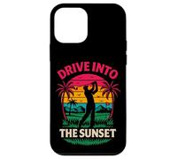 Divertido gráfico Retro de Golf Drive Into The Sunset Carcasa para iPhone 12 Mini