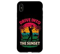 Divertido gráfico Retro de Golf Drive Into The Sunset Carcasa para iPhone XS MAX