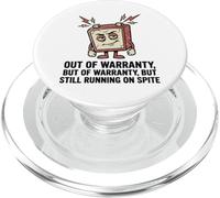 Divertido gráfico Retro de Grumpy Battery Fuera de garantía PopSockets PopGrip para MagSafe