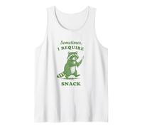 Divertido gráfico Vintage de Hungry Raccoon Sometimes I Require Snack Camiseta sin Mangas