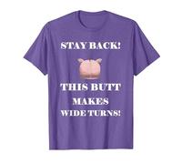 Divertido Gran Culo Butt Hace Giros Anchos Piggy Camiseta, Hombre, Morado Jaspeado, 3XL