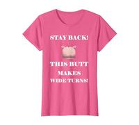 Divertido Gran Culo Butt Hace Giros Anchos Piggy Camiseta, Mujer, Rosa Jaspeado, 3XL