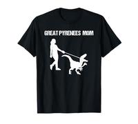 Divertido Gran Pirineos Mamá Dinosaurio Camiseta