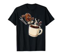 Divertido Grano De Café Cannonball Splash Bebida Café Amante Meme Camiseta