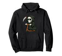 Divertido Grim Reaper, así es como hago rodar mi moto para Halloween Sudadera con Capucha