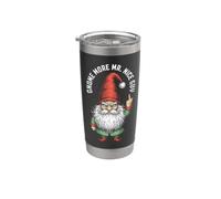 Divertido grosero gnomo de Navidad más buen chico dedo medio elfo Vaso térmico de acero inoxidable de doble pared