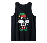 Divertido Grupo Familiar navideño de The Nonna Elf Camiseta sin Mangas