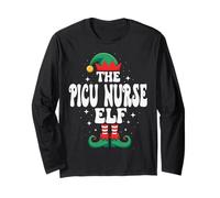 Divertido Grupo Familiar navideño de The PICU Nurse Elf Manga Larga