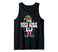 Divertido Grupo Familiar navideño de The Psych Nurse Elf Camiseta sin Mangas