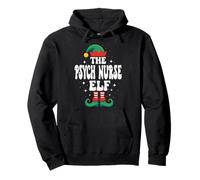 Divertido Grupo Familiar navideño de The Psych Nurse Elf Sudadera con Capucha