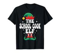 Divertido Grupo Familiar navideño de The School Cook Elf Camiseta