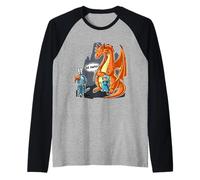Divertido guardaespaldas de dragón sin príncipe Camiseta Manga Raglan