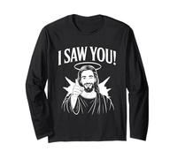 Divertido guiño descarado de Jesús con "I Saw You!" Manga Larga