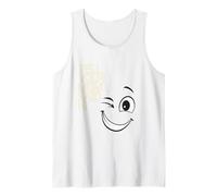 Divertido guiño Sonrisa Risa Broma Divertido Amigo Regalo de cumpleaños h Camiseta sin Mangas