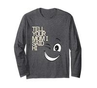 Divertido guiño Sonrisa Risa Broma Divertido Amigo Regalo de cumpleaños h Manga Larga