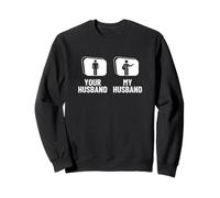 Divertido guitarrista acústico Your Husband My Husband Sudadera