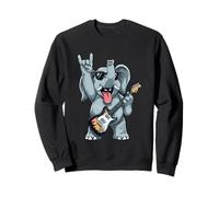 Divertido Guitarrista de Elefante de Roca, diseño Retro Sudadera