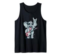 Divertido Guitarrista de Elefante Rock diseño Retro Tonos geniales Camiseta sin Mangas