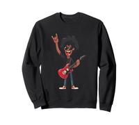 Divertido Guitarrista Estilo Retro Amante de la música diseño Sudadera