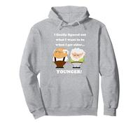 Divertido Hacer Personas Mayores Envejecer Sudadera con Capucha, Unisex para Adultos, Gris Jaspeado, L