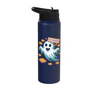 Divertido Halloween 404 Boo Not Found Ghost Stainless Steel Insulated Water Bottle