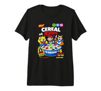 Divertido Halloween Cereal Killer Skull Desayuno Dibujos Animados Diseño Camiseta Premium