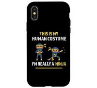 Divertido Halloween Este es mi Disfraz Humano Soy Realmente un Ninja Carcasa para iPhone X/XS